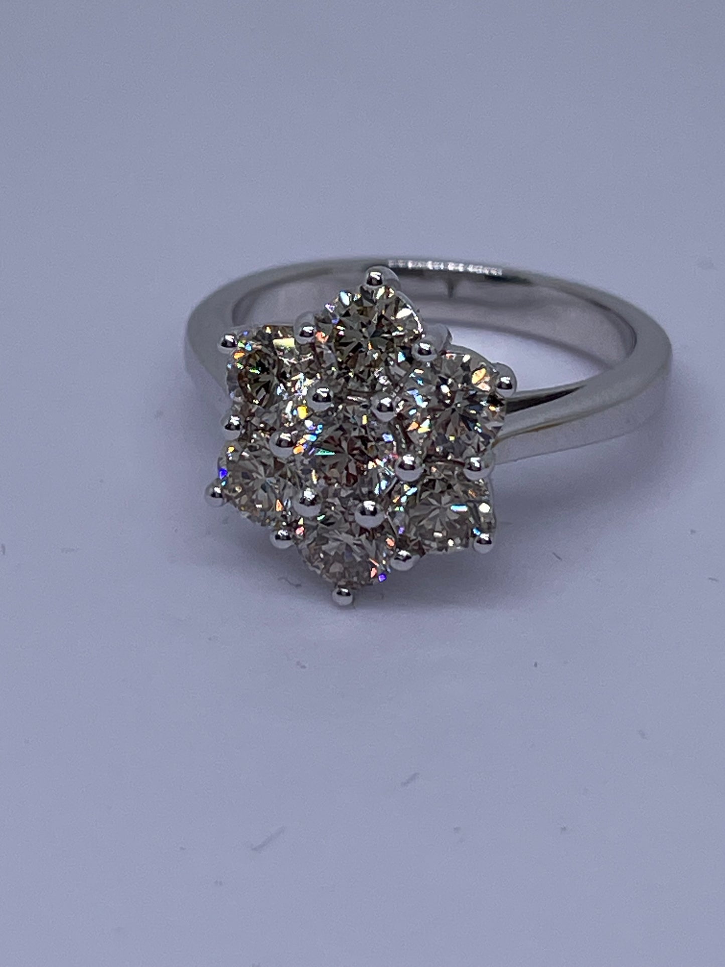 2.16ct diamond daisy ring
