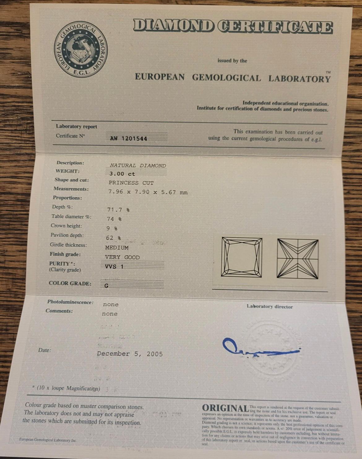 3 ct natural diamond ring