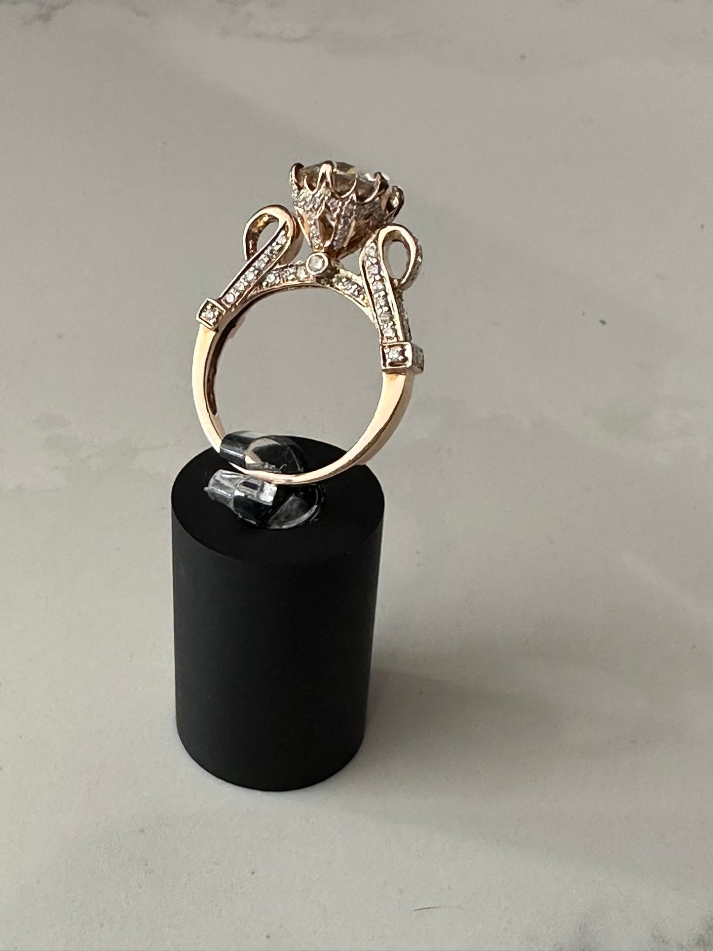 3.5ct diamond ring in 14ct rose gold